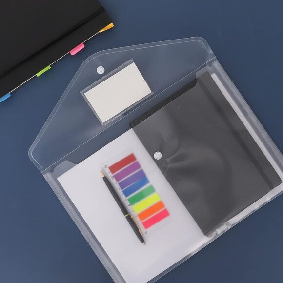 30pcs Plastic Envelopes, Clear Envelopes with Snap Closure, Document Folders Let - Picture 6 of 6